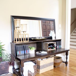 DIY Two-Tiered Foyer Console