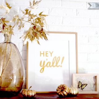 Easy DIY Fall Decor: Gold Spray-Painted Branches
