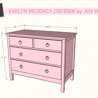 DIY Evelyn Regency Dresser Plans