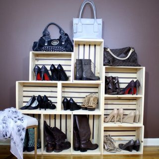 Easy DIY Shoe Storage Display with RYOBI and Crates & Pallet