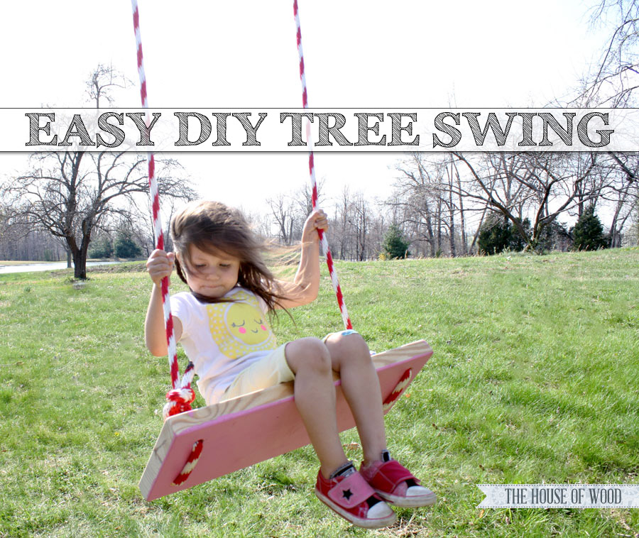Make this easy DIY tree swing! So cute for summertime! | www.jenwoodhouse.com/blog