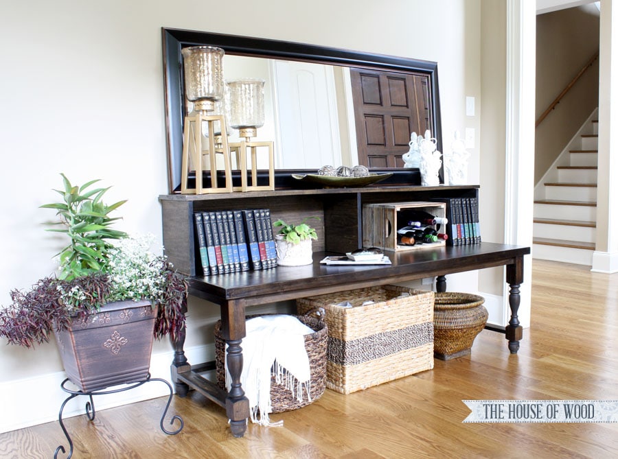 DIY Foyer Console Table by Jen Woodhouse