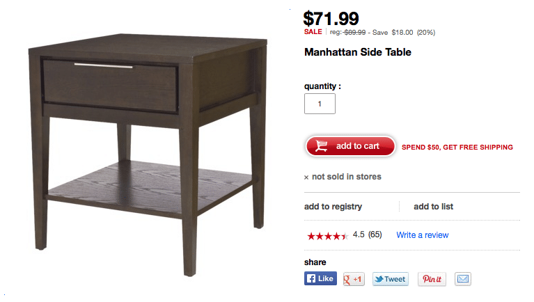 Target Manhattan End Table