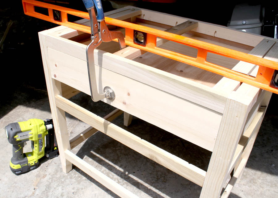 attaching drawer face on nightstands 