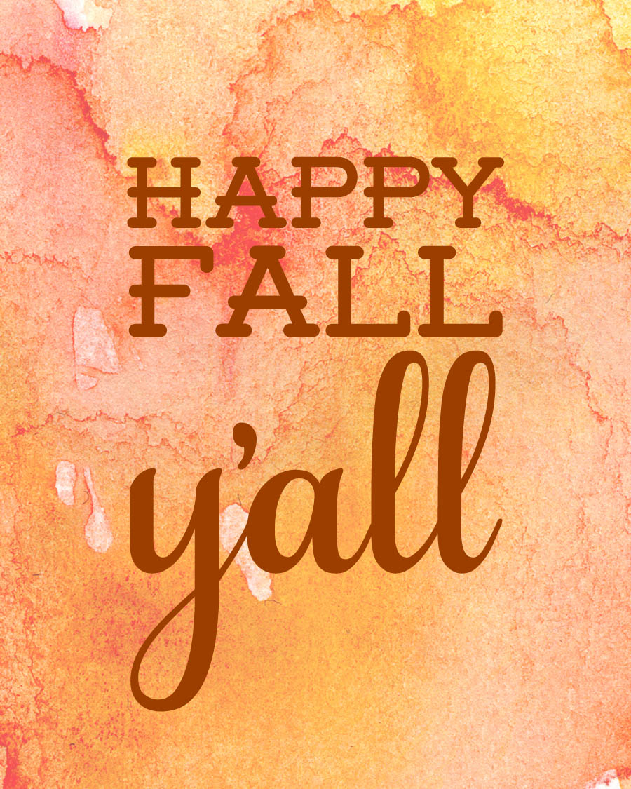 happy fall y'all free printable