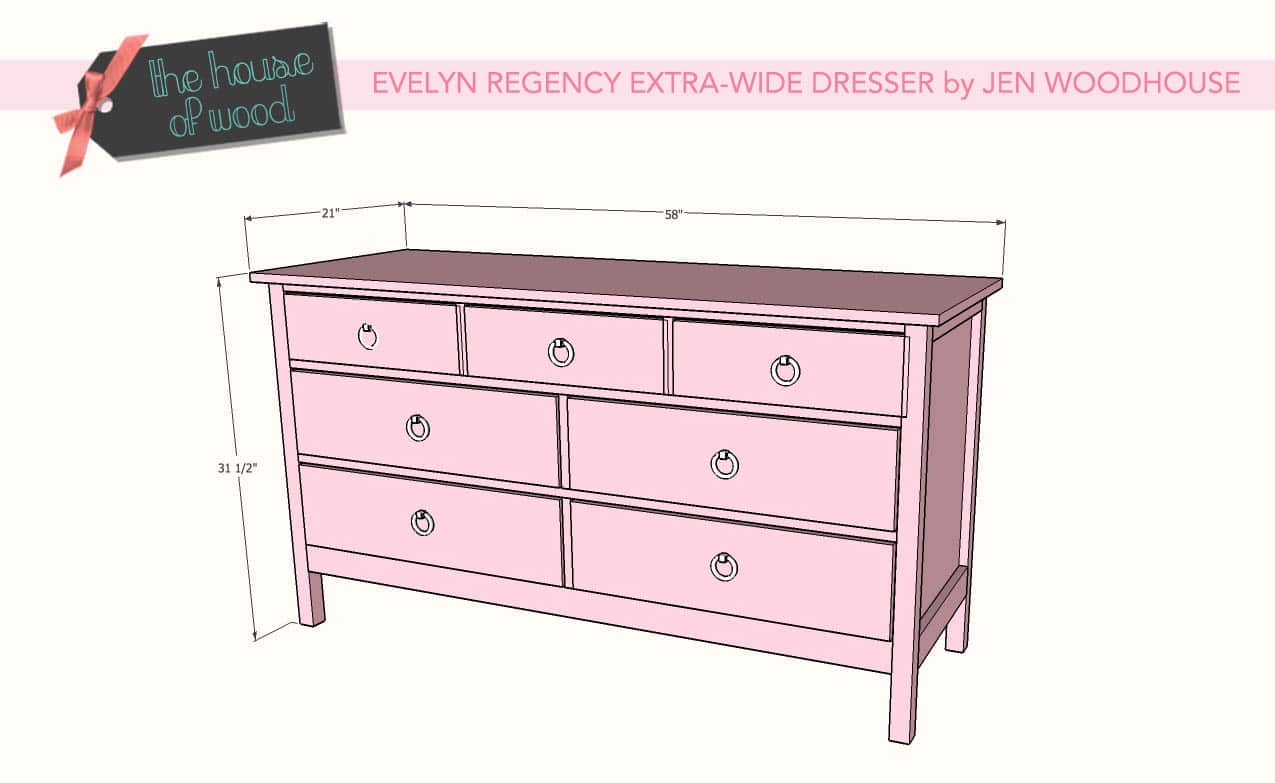 DIY evelyn regency extra wide dresser