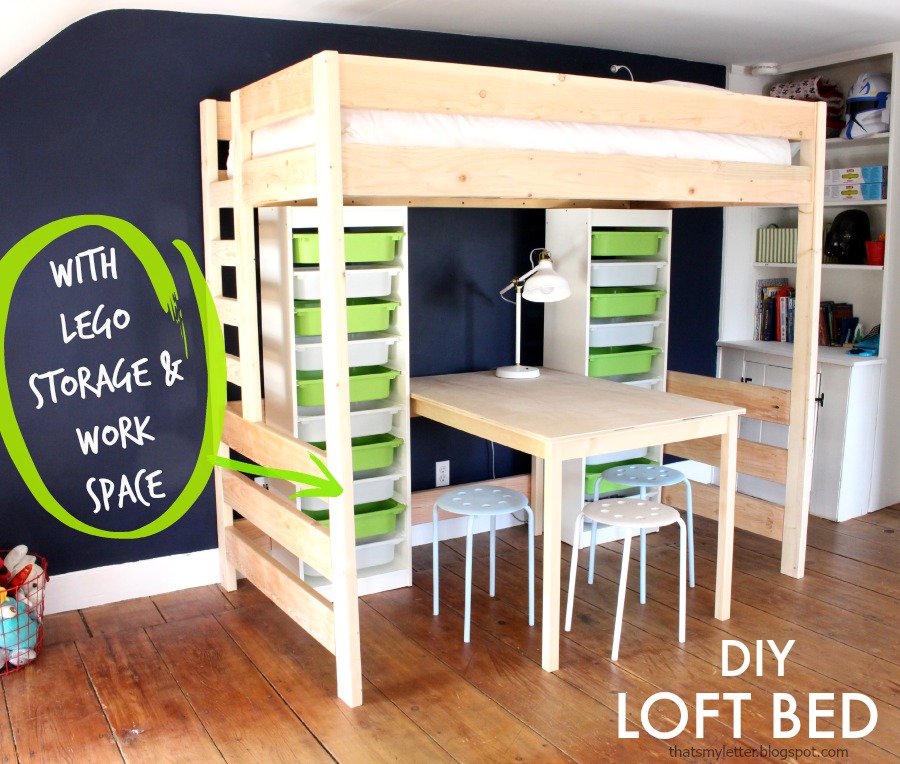 How to build a DIY loft bed with lego storage and workspace #lego #loftbed #diy