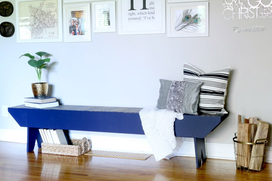 Great tutorial on how to stencil a bench