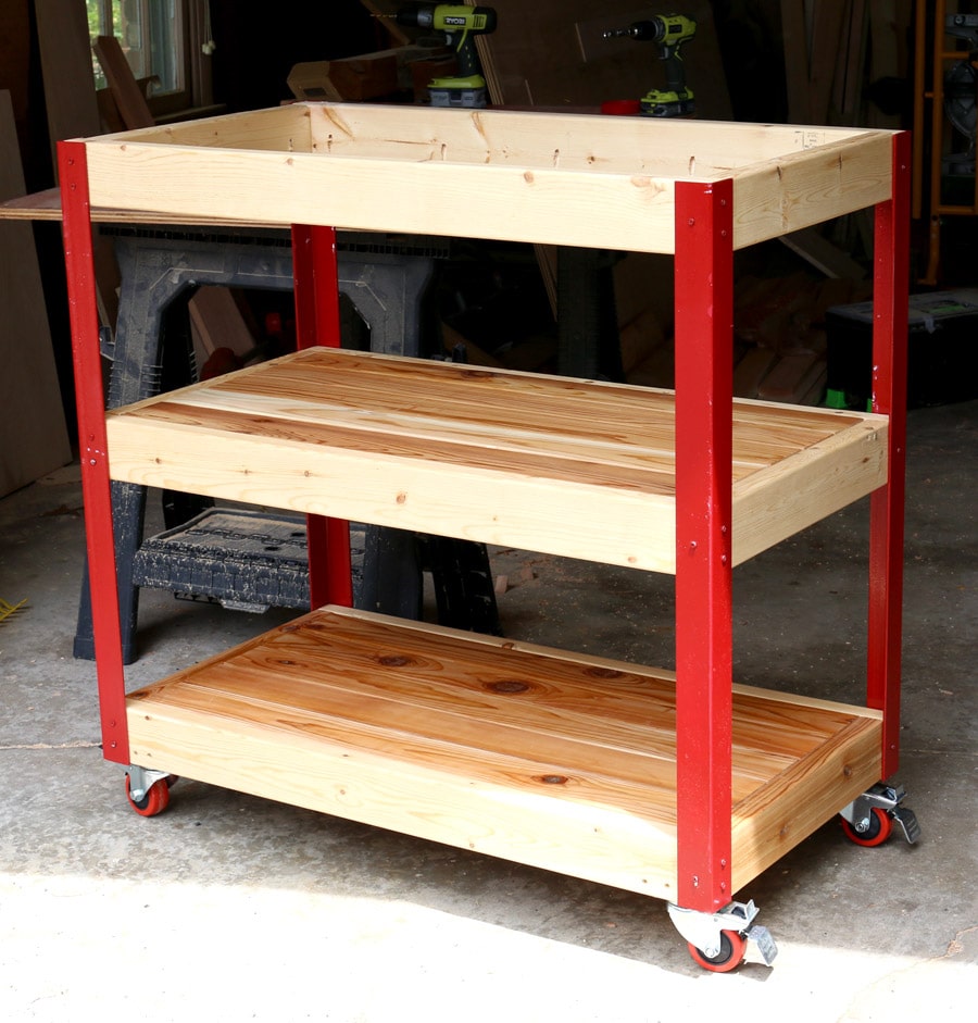 How to build a DIY rolling grill cart - free plans and tutorial!