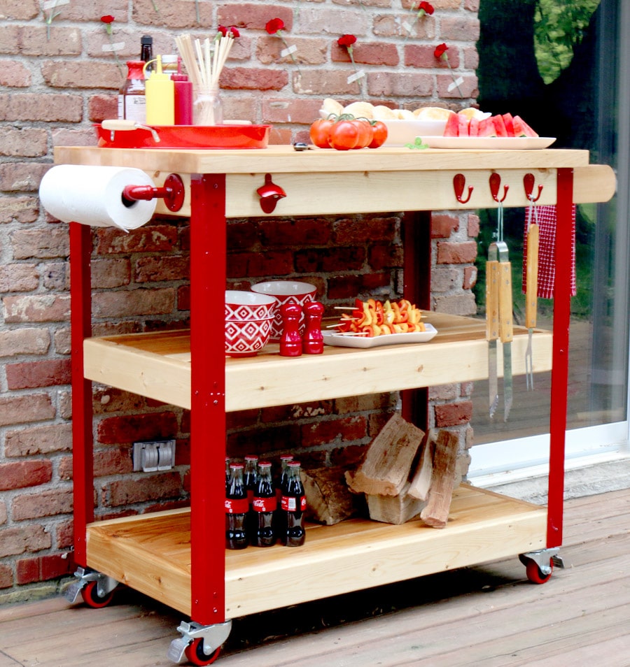 How to build a rolling grill cart