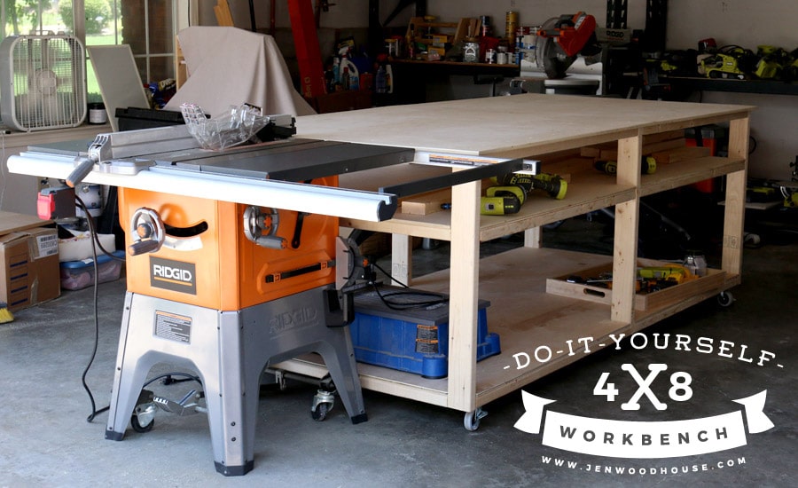 Howto build a #DIY #workbench and table saw out-feed table. Build 