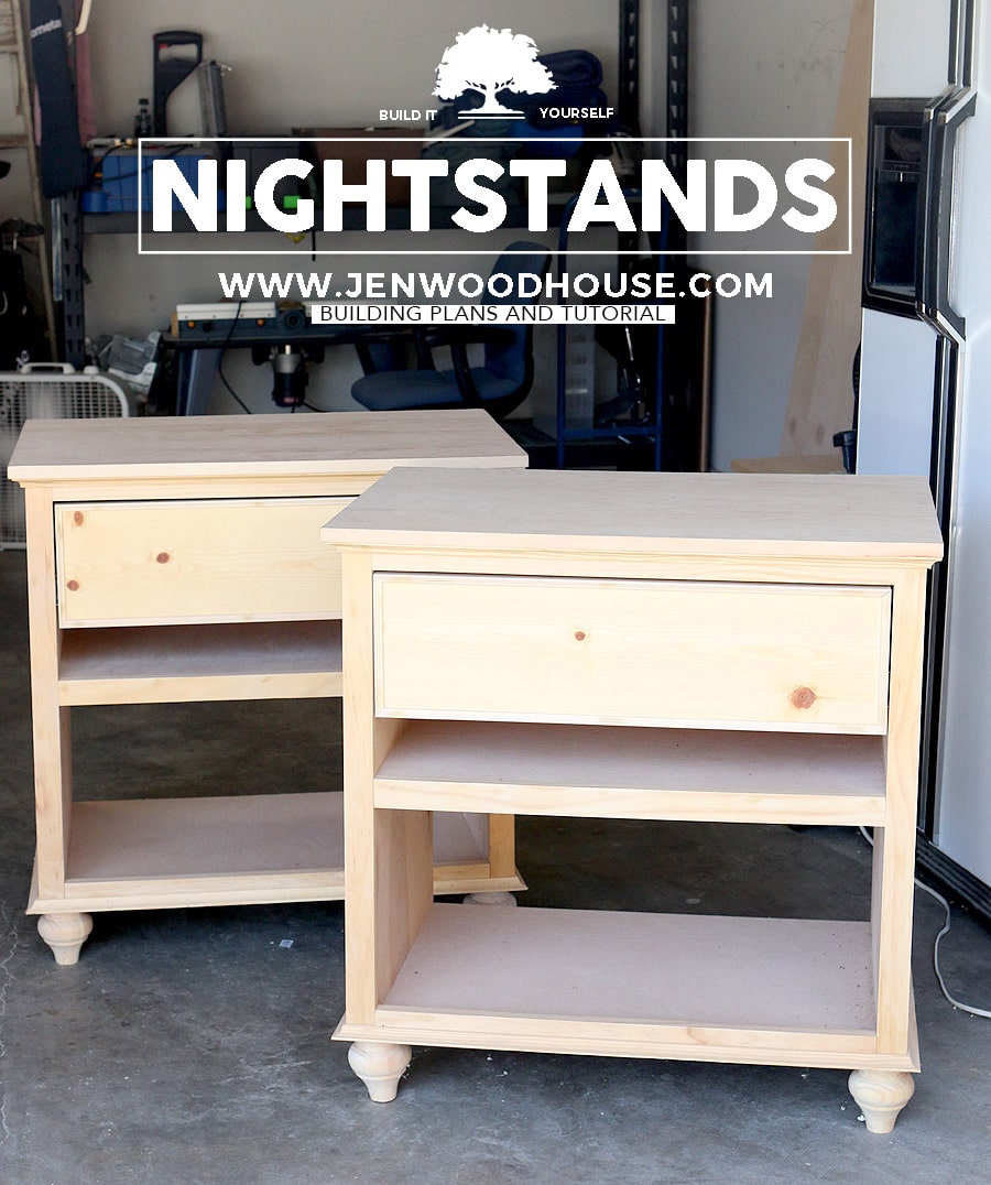 How to build a DIY nightstand - building plans by Jen Woodhouse