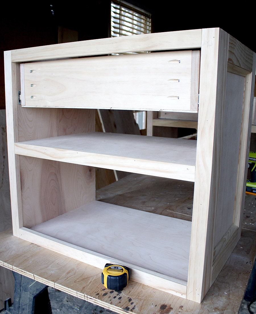 How to build a nightstand bedside table - full tutorial and free furniture plans!