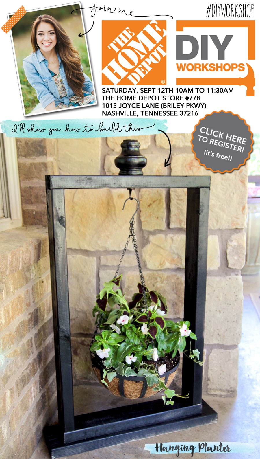 Build a hanging planter at the Home Depot DIY Workshop