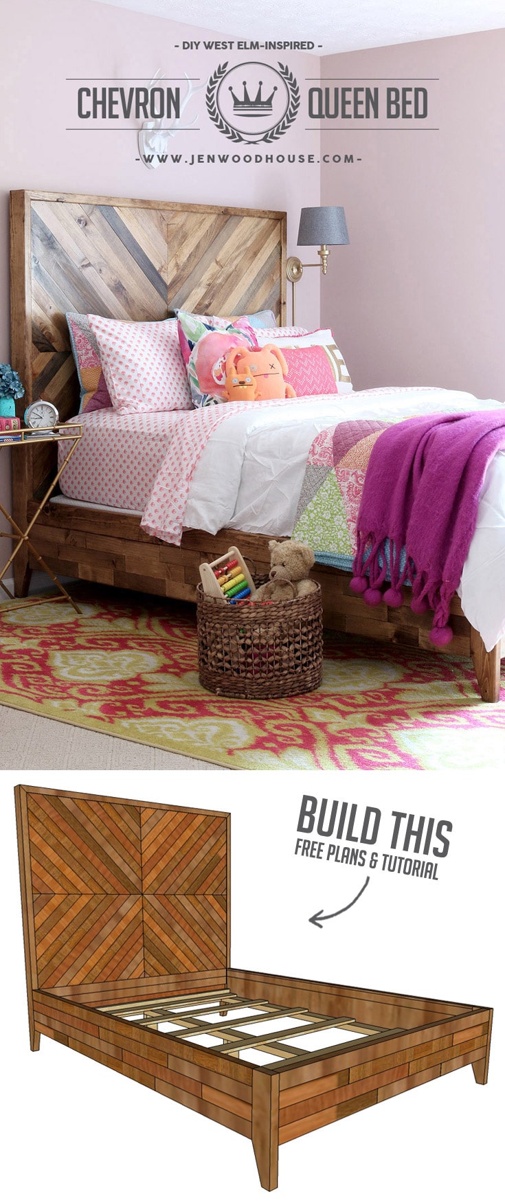 How to build a DIY West Elm Alexa Reclaimed Wood Bed