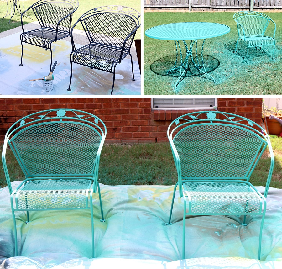 How to paint a wrought iron patio set with Chalk Paint® by Annie Sloan