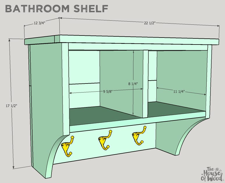 How to build a DIY bathroom shelf via Jen Woodhouse