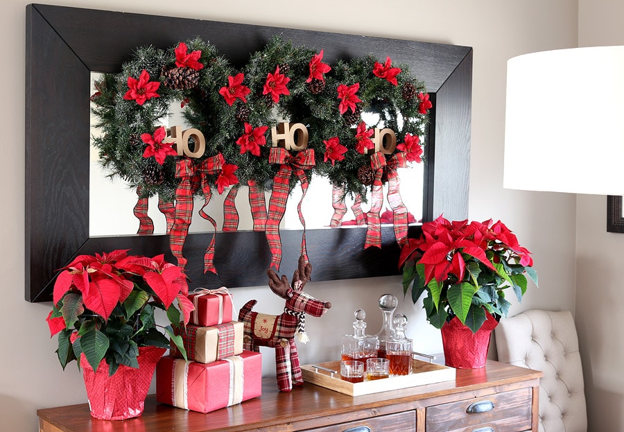 DIY Holiday Christmas Wreath trio