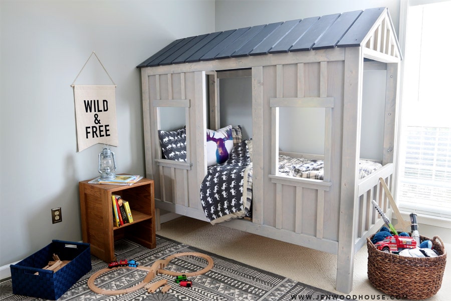 diy kids house bed