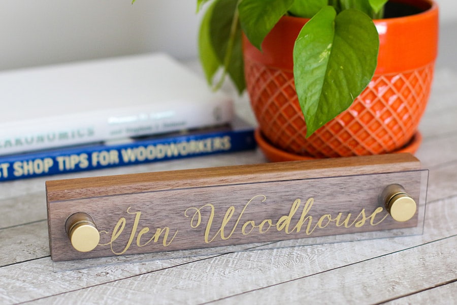 How to make a DIY desk name plate