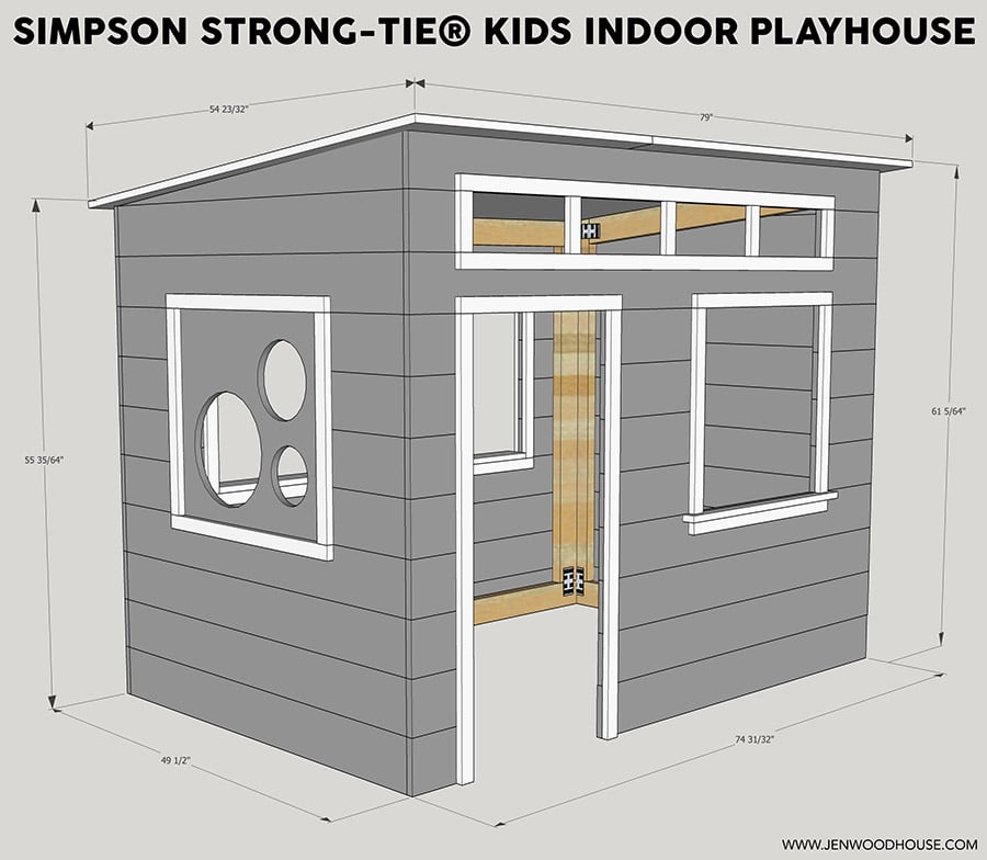 How to build a DIY kids indoor playhouse with Simpson Strong-Tie