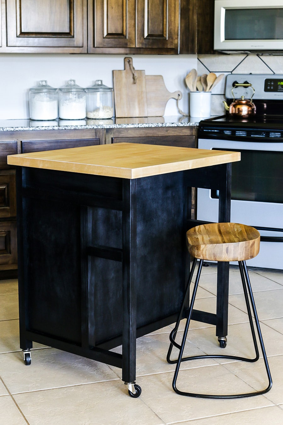 DIY Rolling Kitchen Island