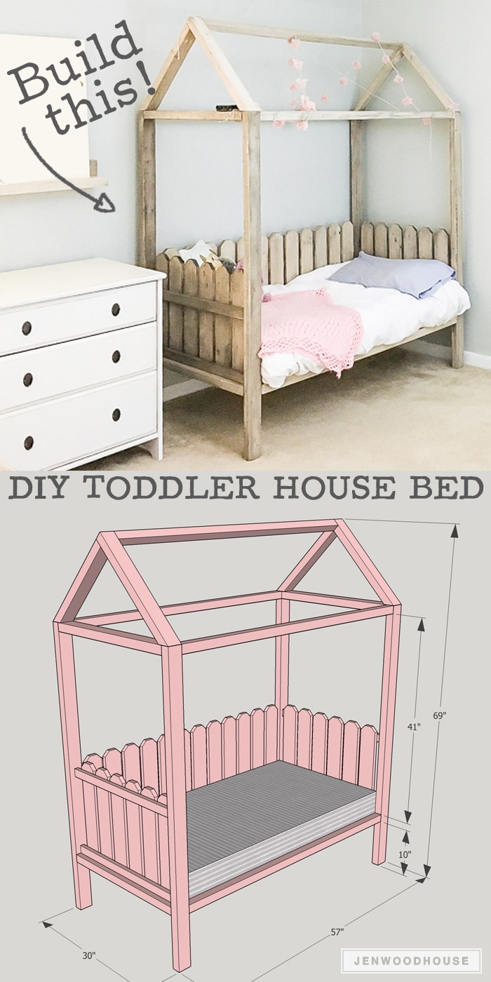 DIY Toddler House Bed