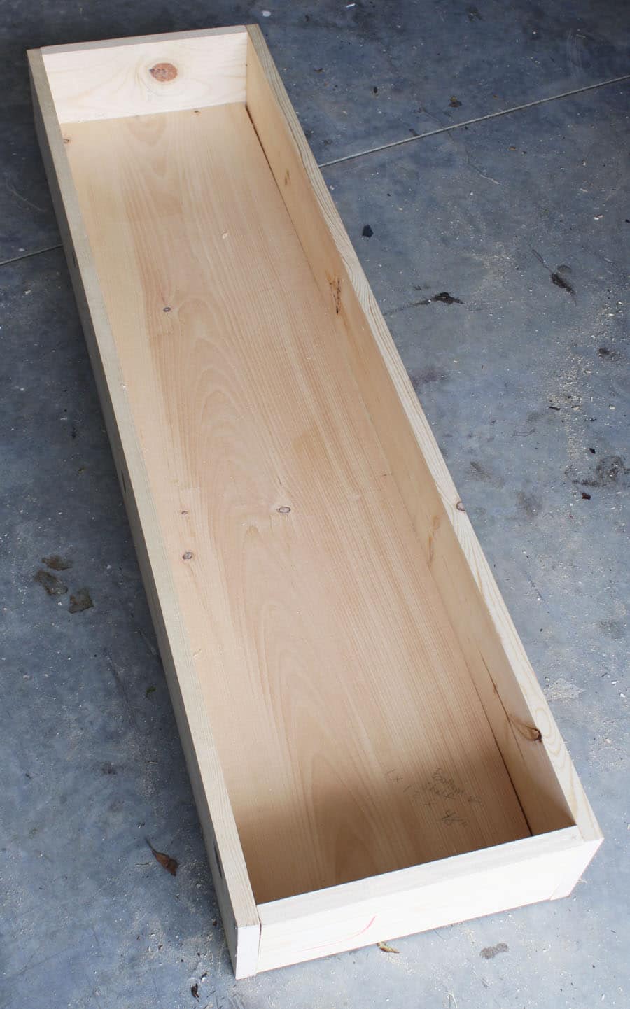 DIY Console Table with Drawers! {Made from Plywood and 2x4s!}