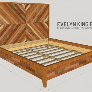 Building Plans: Evelyn Chevron King Bed