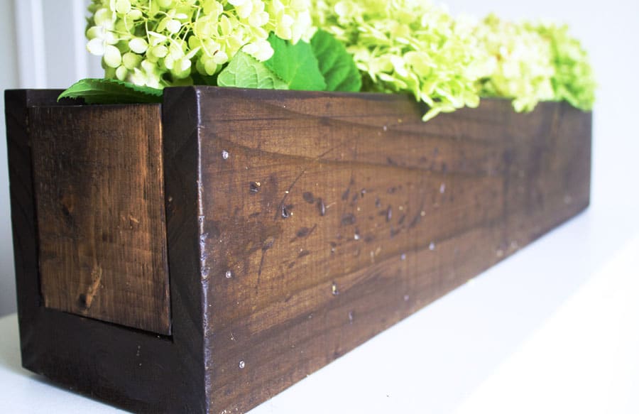 Rustic Wood Planter Box 1