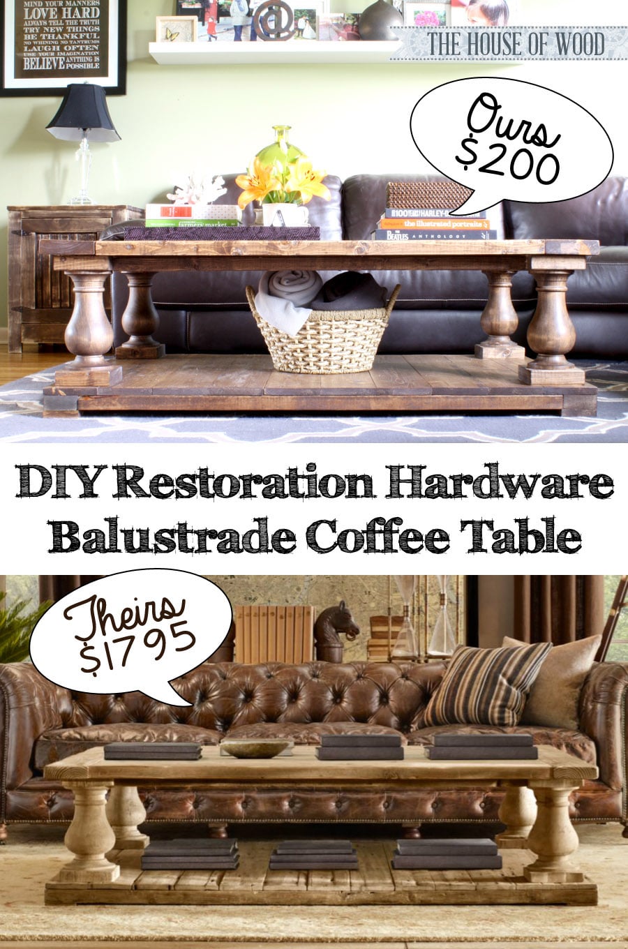 DIY Restoration Hardware Coffee Table