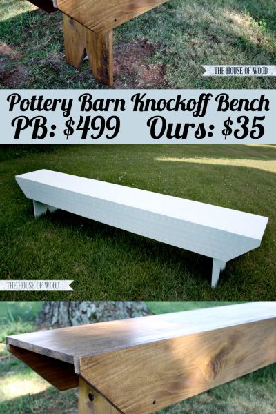 How to build a DIY Pottery Barn-Inspired Bench