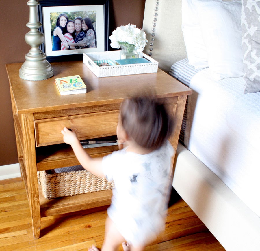 DIY nightstand bedside table