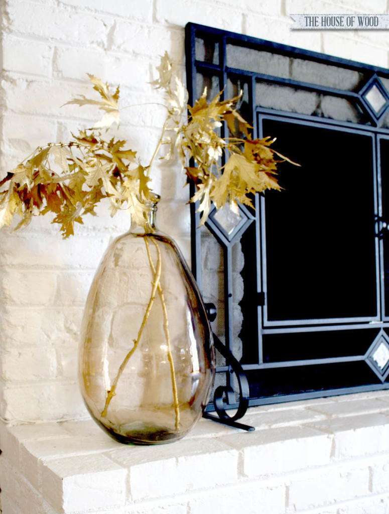 DIY Gold Spray-Painted Branches and Leaves