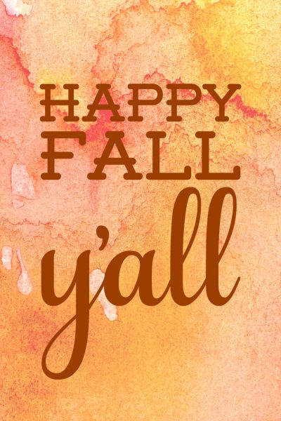 happy fall y'all free printable