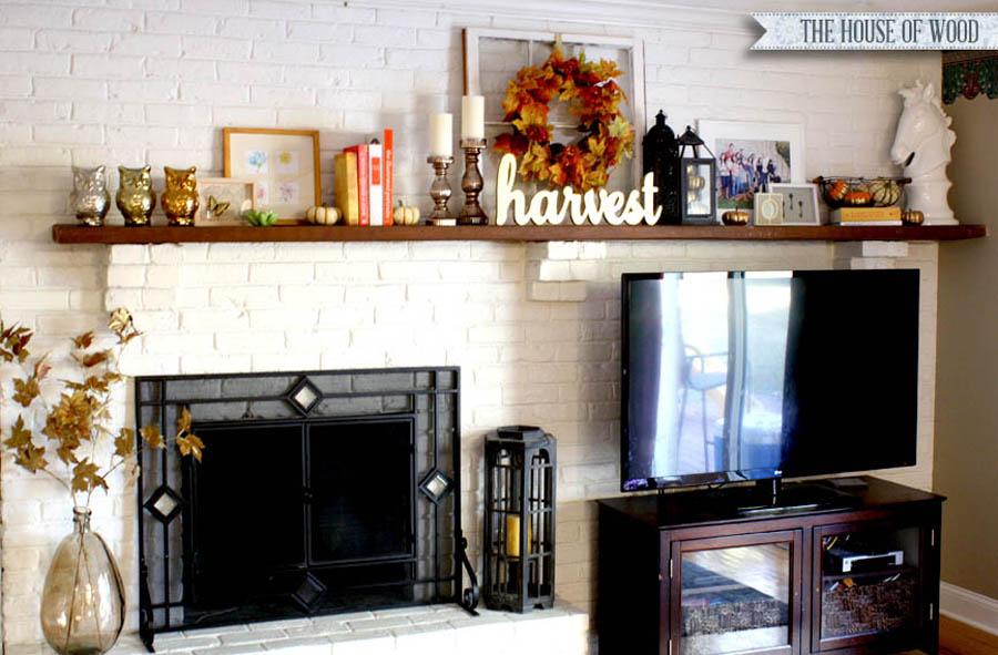 mixed metallics fall mantel