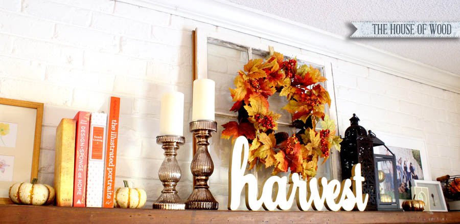 mixed metallics fall mantel