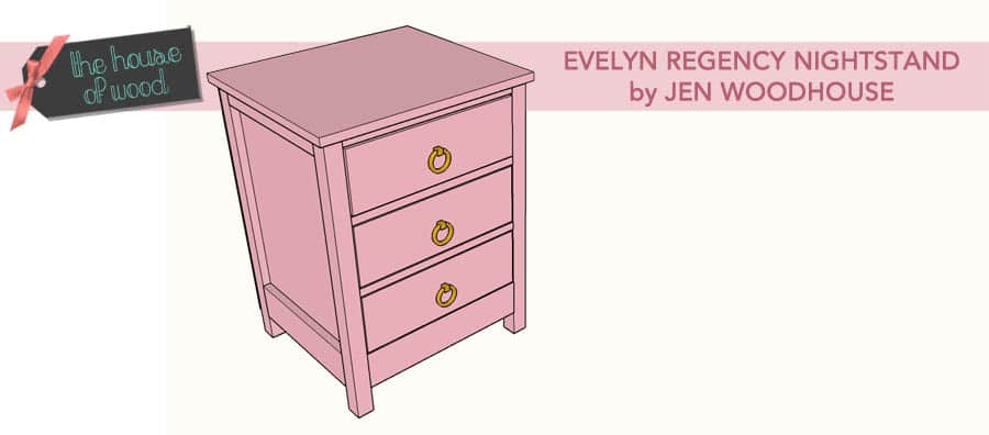 DIY evelyn regency nightstand