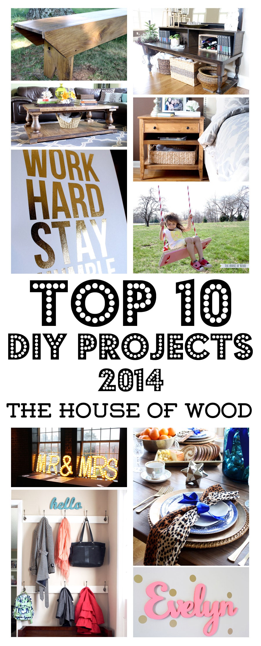 Awesome roundup of the top 10 DIY projects of 2014 from The House of Wood | www.jenwoodhouse.com/blog