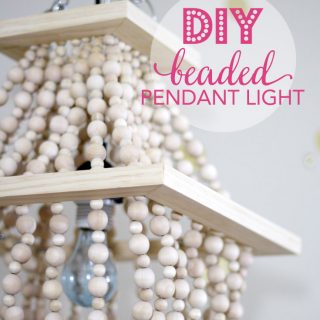 I am in LOVE with this DIY beaded light fixture! Tutorial at www.jenwoodhouse.com/blog