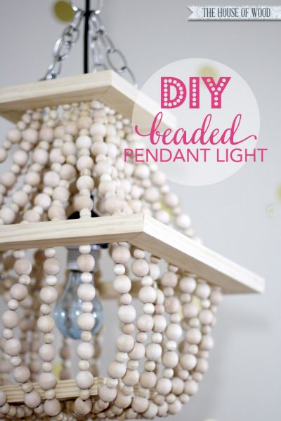 I am in LOVE with this DIY beaded light fixture! Tutorial at www.jenwoodhouse.com/blog
