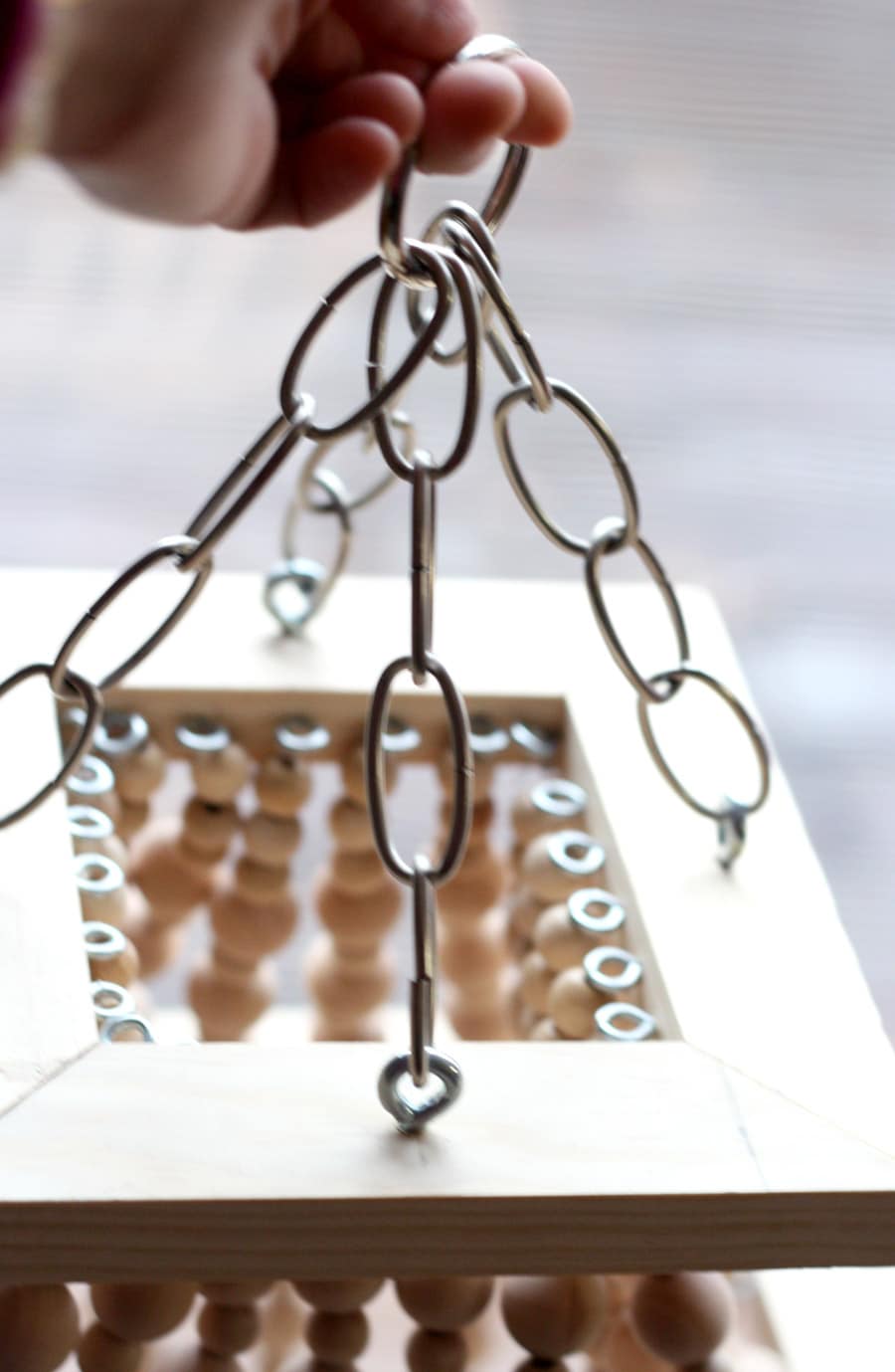 DIY beaded chandelier tutorial