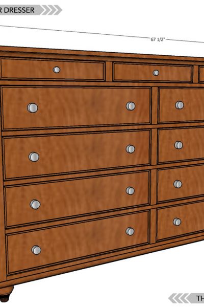 Build an 11-drawer dresser with free plans and tutorial!