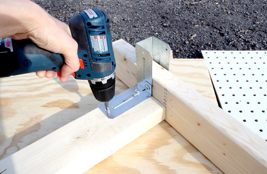 DIY workbench drilling