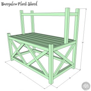 How to build a DIY two-tiered plant stand - free plans and tutorial. LOVE this and it doesn't look that hard to build!