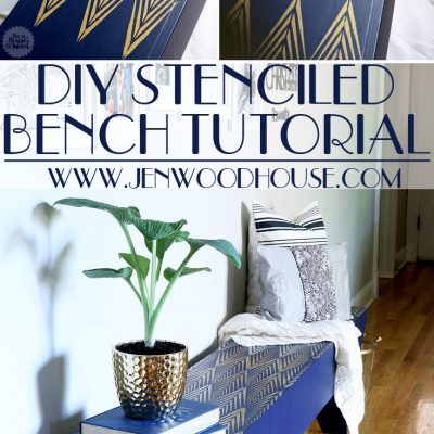 DIY Stenciled Bench