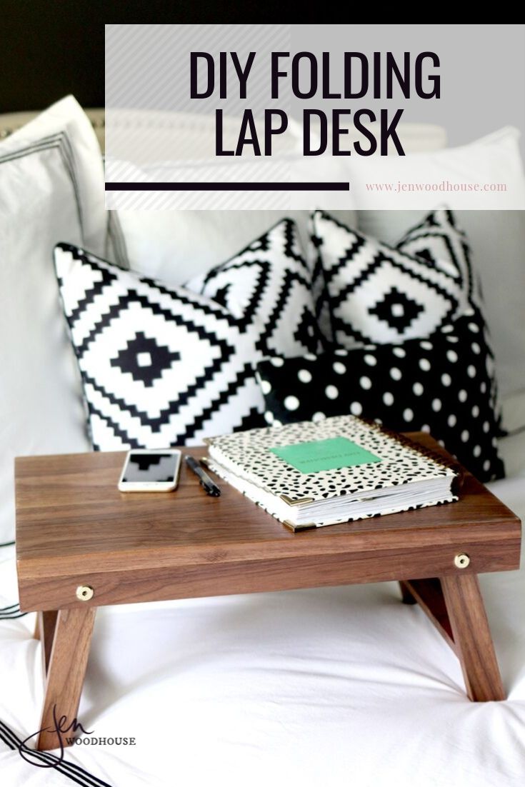 All you need is one board to build this DIY lap desk from Jen Woodhouse! | DIY desk | #jenwoodhouse #DIY #woodworking