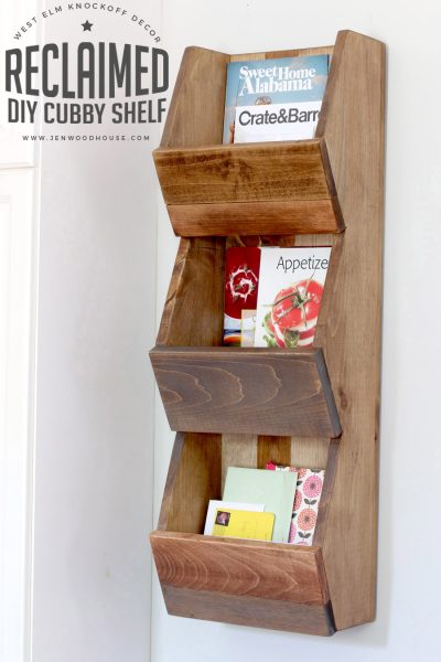 How to build a DIY West Elm-inspired Reclaimed Cubby Shelf