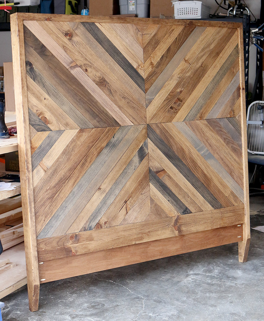 How To Build A Diy Reclaimed Wood Chevron West Elm Alexa Bed