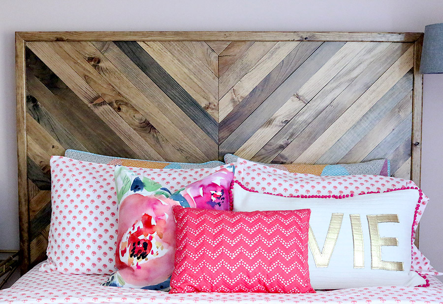 How To Build A Diy Reclaimed Wood Chevron West Elm Alexa Bed